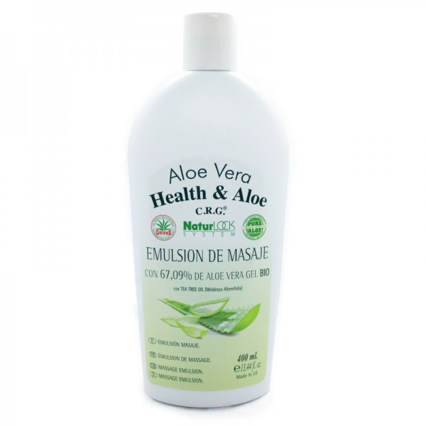 Health & Aloe Aloe Vera NaturLock System Emulsión de masaje con 67,09% de gel de aloe vera