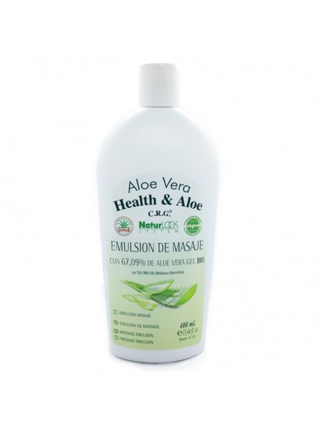 Health & Aloe Aloe Vera NaturLock System Emulsión de masaje con 67,09% de gel de aloe vera