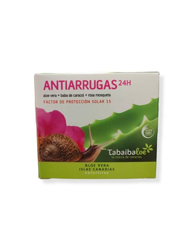 Tabaibaloe Anti-Aging 24h Aloe Vera + Bava di Lumaca + Rosa Canina SPF15
