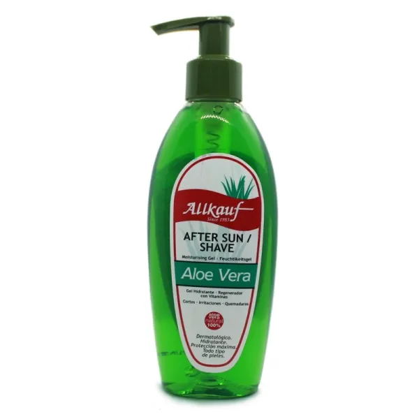 Allkauf Aloe Vera Gel 100 naturale% Gel Idratante e Rigenerante Doposole / Dopobarba